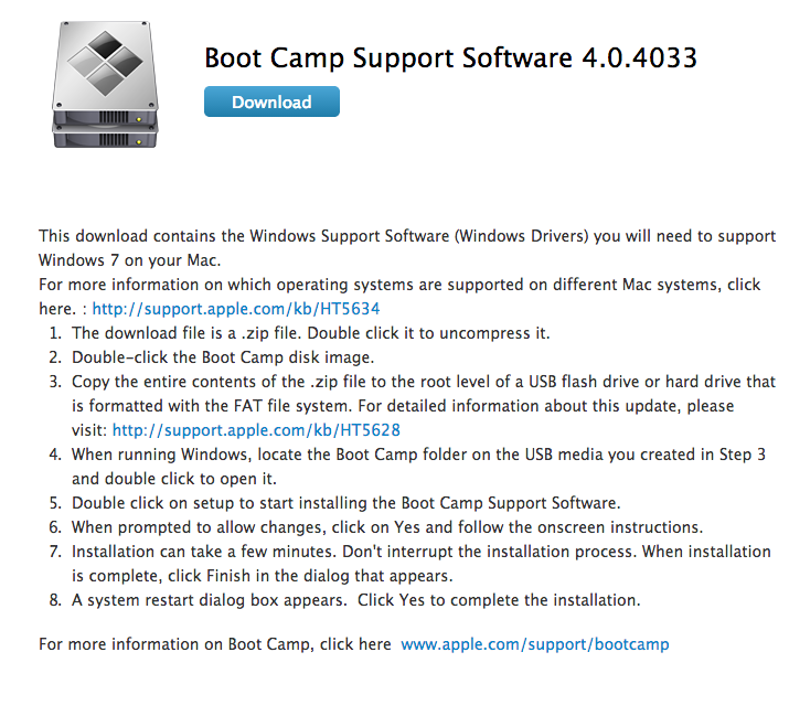 Windows boot camp for mac download